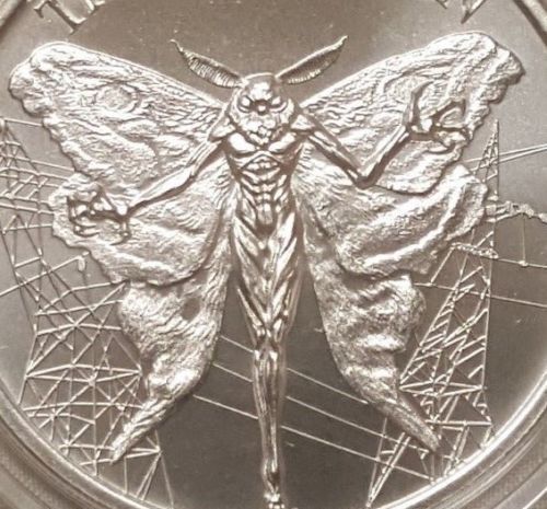 The Mothman 1 oz .999 silver Coin West Virginia Folklore Godzilla Bigfoot Legend