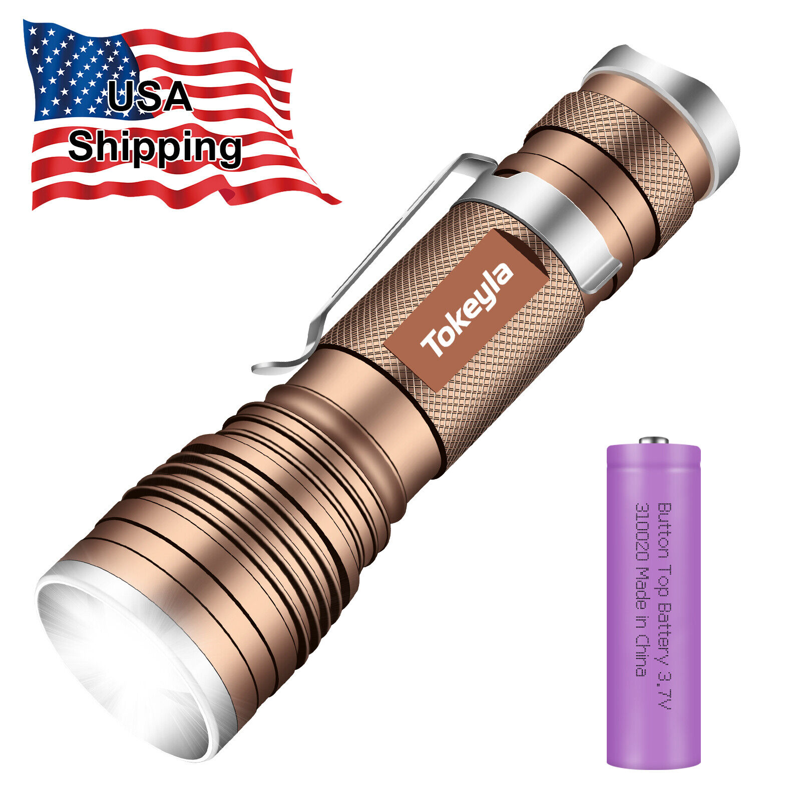 Super Bright LED Flashlight Rechargeable Zoomable Torch Light 5 Modes