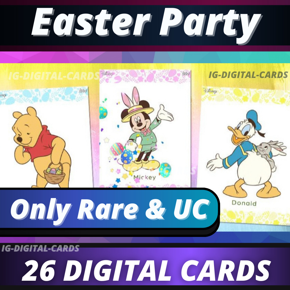 Topps Disney Collect Easter Party Only Rare & Uncommon [22 DIGITAL }