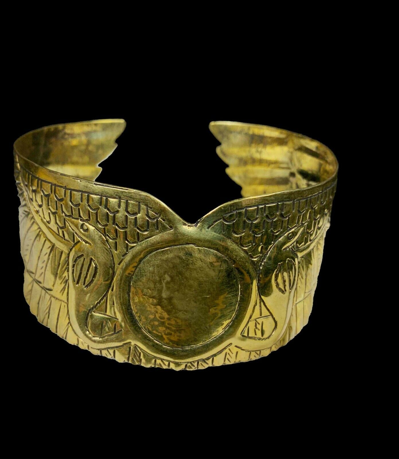 Handmade Egyptian arm cuff of the sun one of the oldest symbols on earth