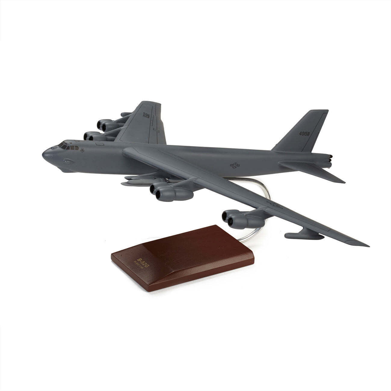 USAF Boeing B-52H Stratofortress Gray Desk Top Display 1/100 Model BS Airplane