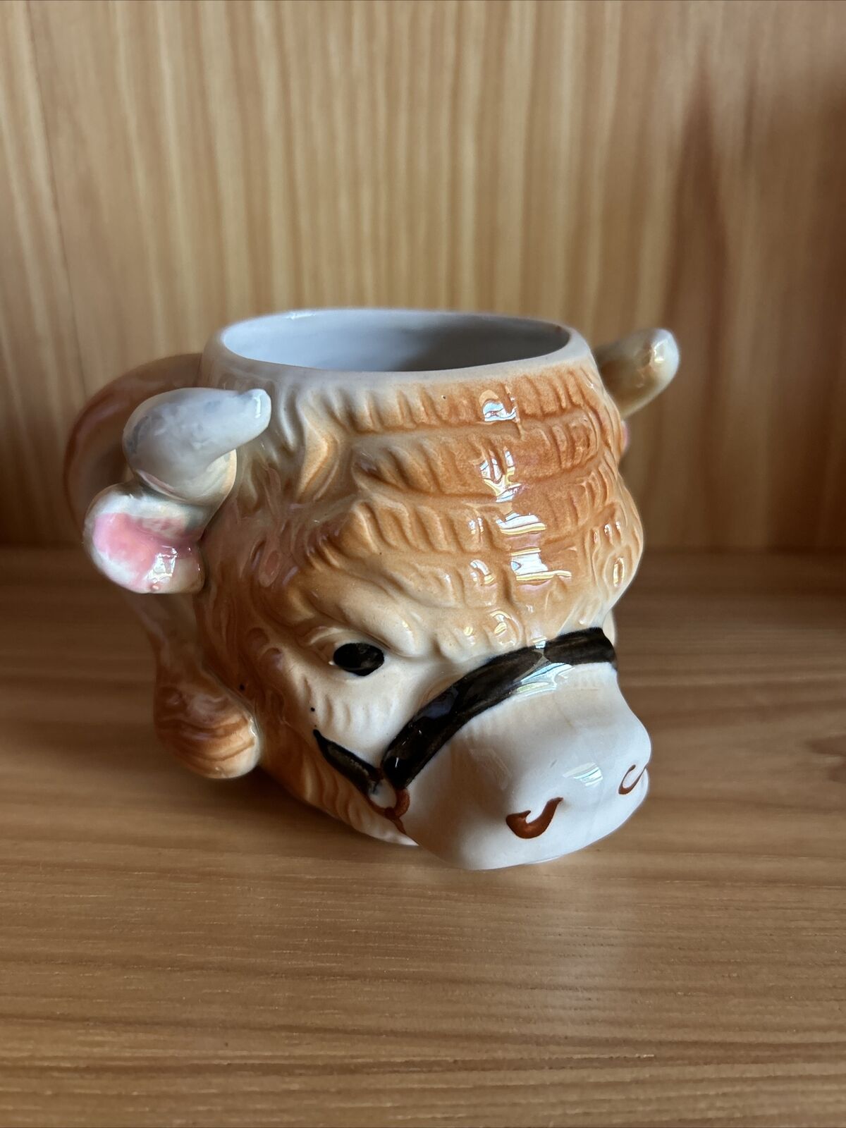 Vintage 3D Bull Head “World’s Champion Bull Thrower” 10oz Mug Japan NICE ONE