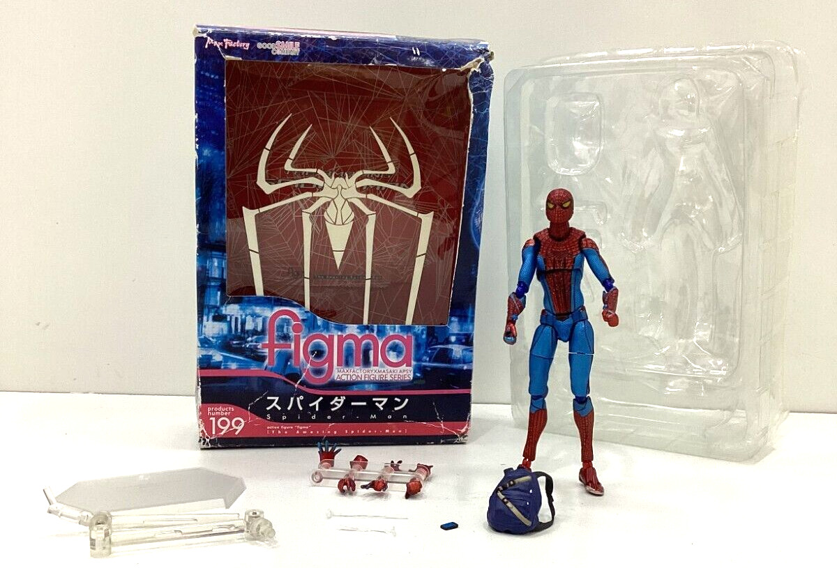 MAX FACTORY FIGMA - 199 - AMAZING SPIDER-MAN - COMPLETE BOXED
