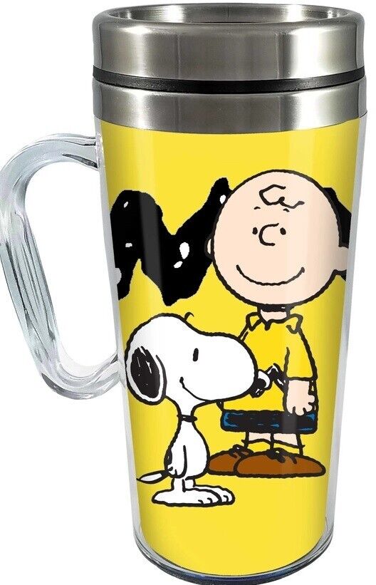 Peanuts Snoopy and Charlie Brown 14 Oz. Acrylic Travel Mug