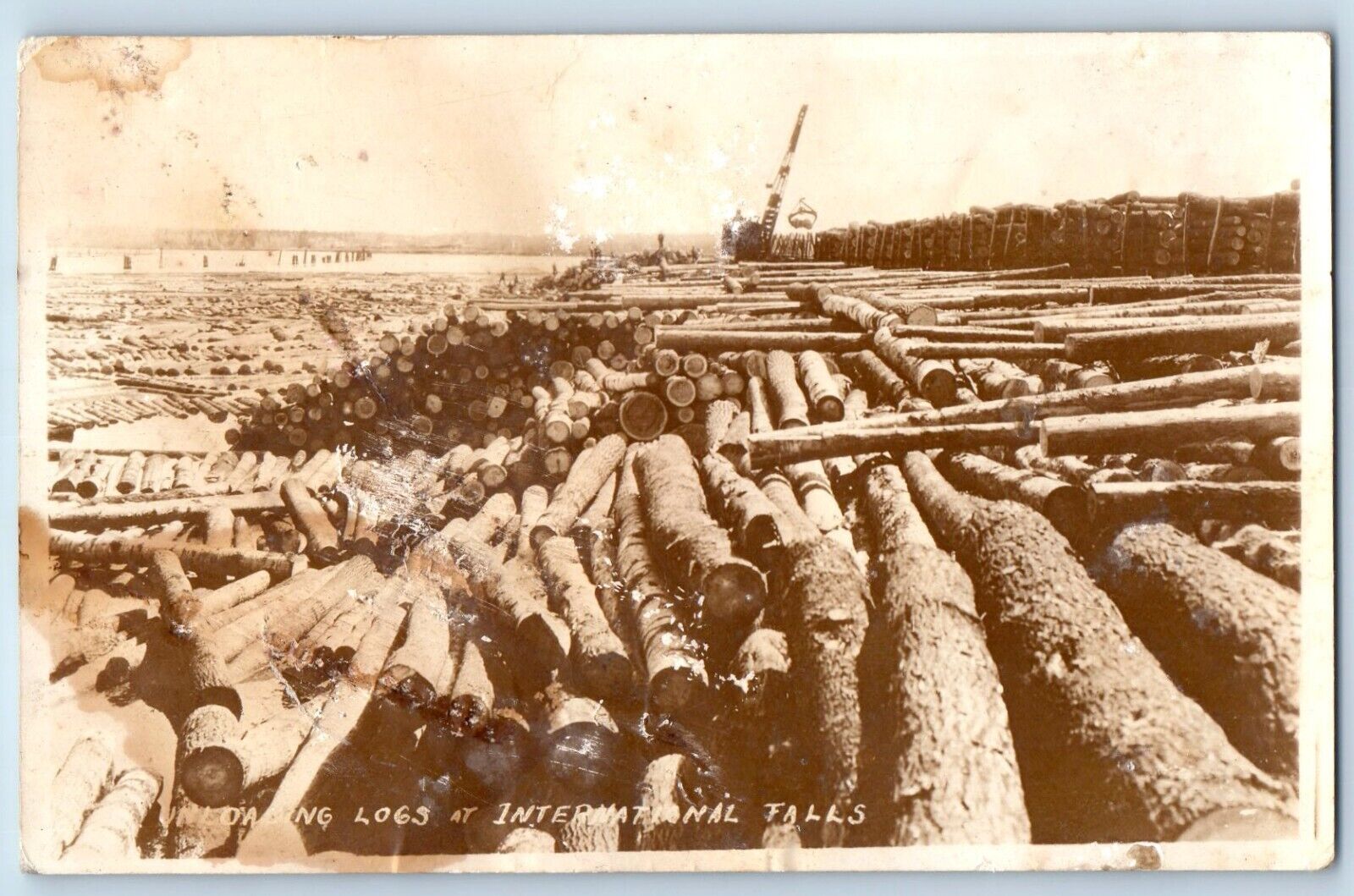 Little Falls Minnesota MN Postcard RPPC Photo Lumber Yard 1938 Posted Antique