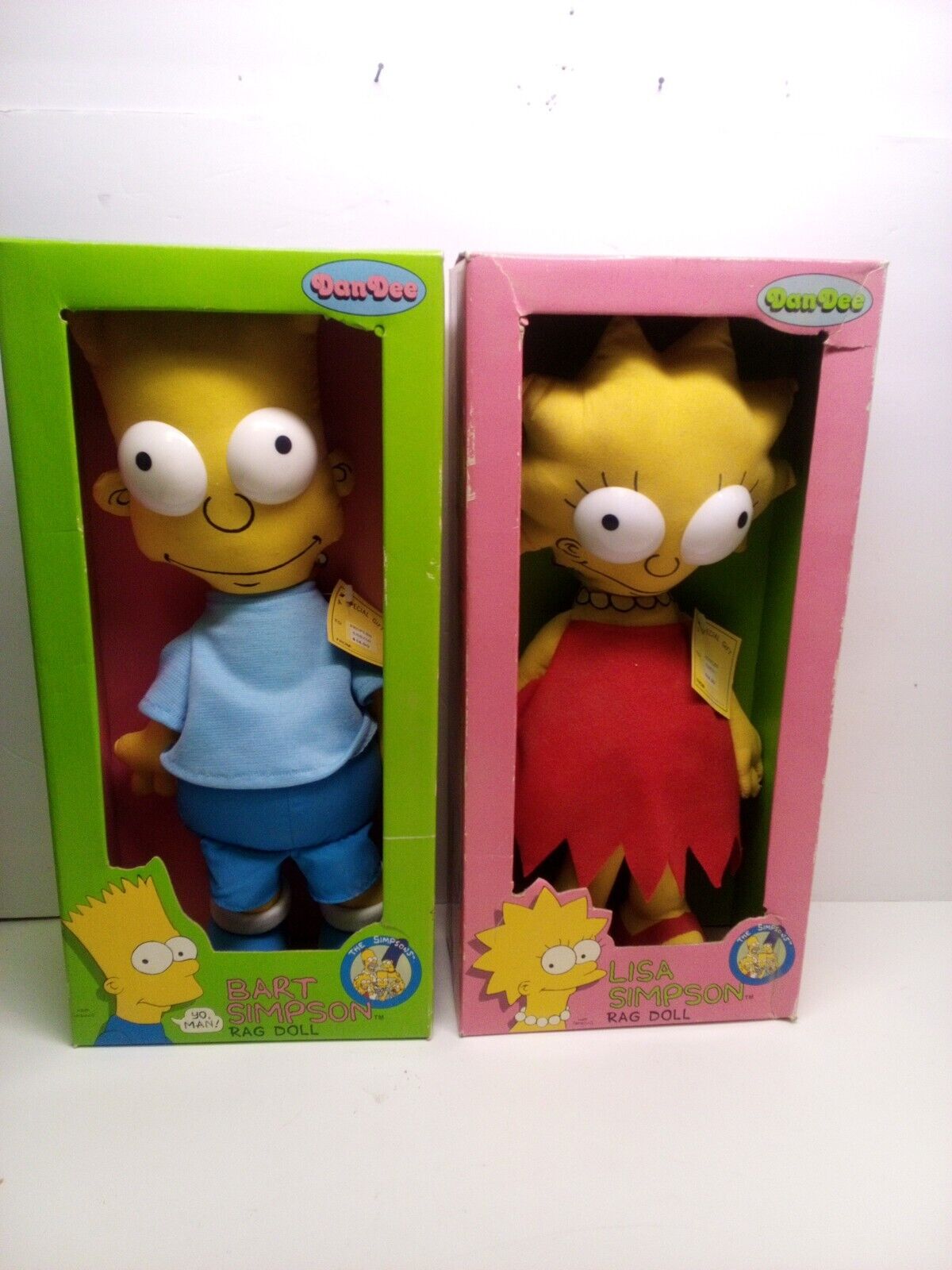 The Simpsons Bart and Lisa  Dolls Lot of 2 New In Box