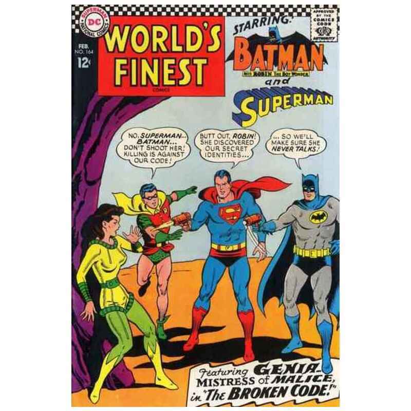 World's Finest Comics #164 in Fine minus condition. DC comics [w}