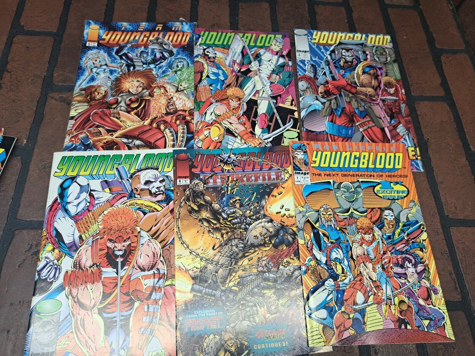 TEAM YOUNGBLOOD Mixed Lot Of 6 #0 1 3 4 6 8 (1993 Image) 