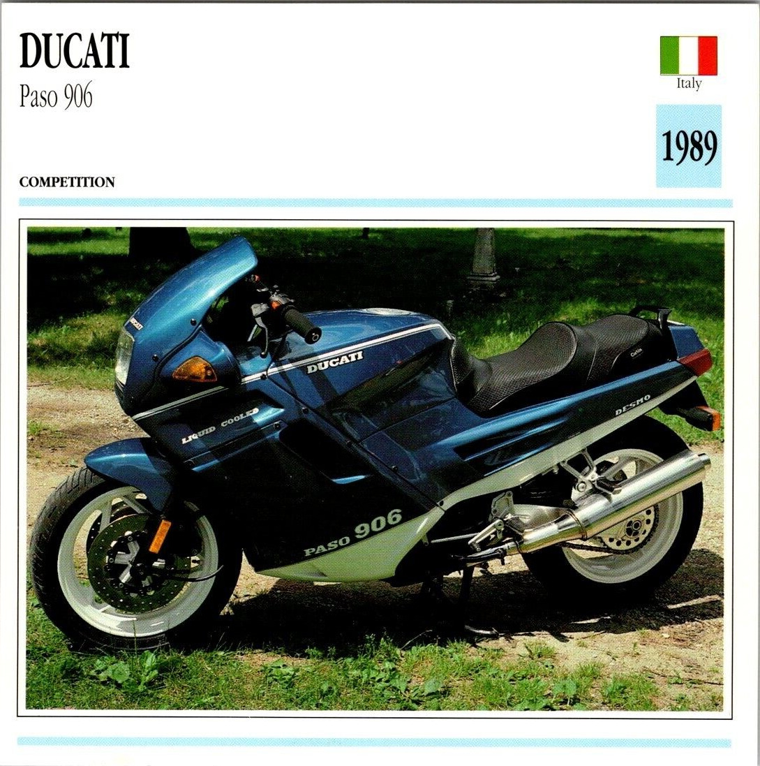 Ducati Paso 906 1989 Competition Italy Edito Service Atlas Motorcycle Card