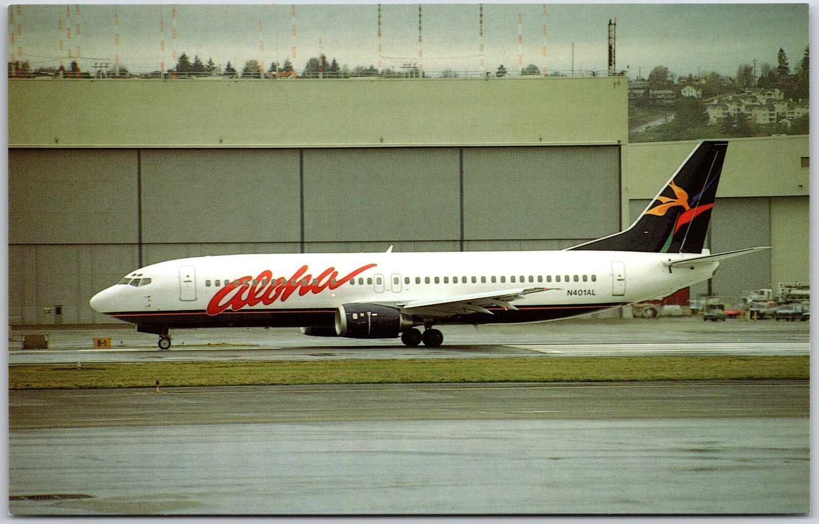 Airplane Aloha Airlines Kekaulike Boeing B-737-497 N401AL MSN 25663 Postcard