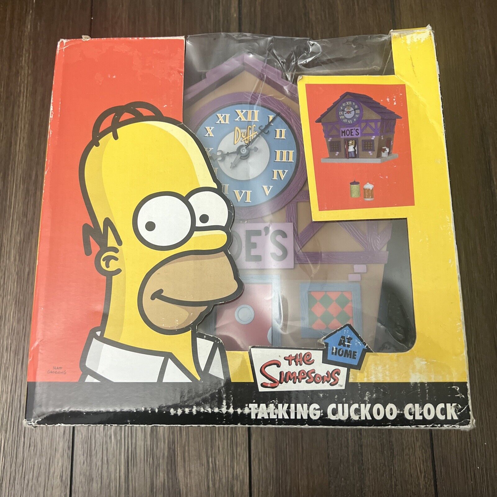 The Simpsons Talking Cuckoo Clock Moe’s Tavern RARE, VINTAGE 2005 Wesco New