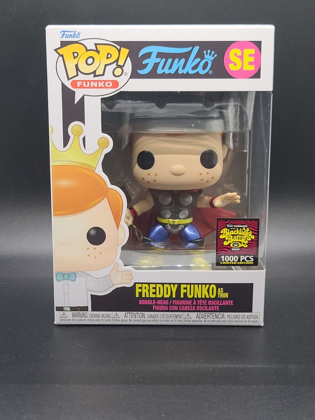 Freddy Funko As Thor Metallic SE Fundays Box Of Fun 2022 LE 1000 PCS w/protector