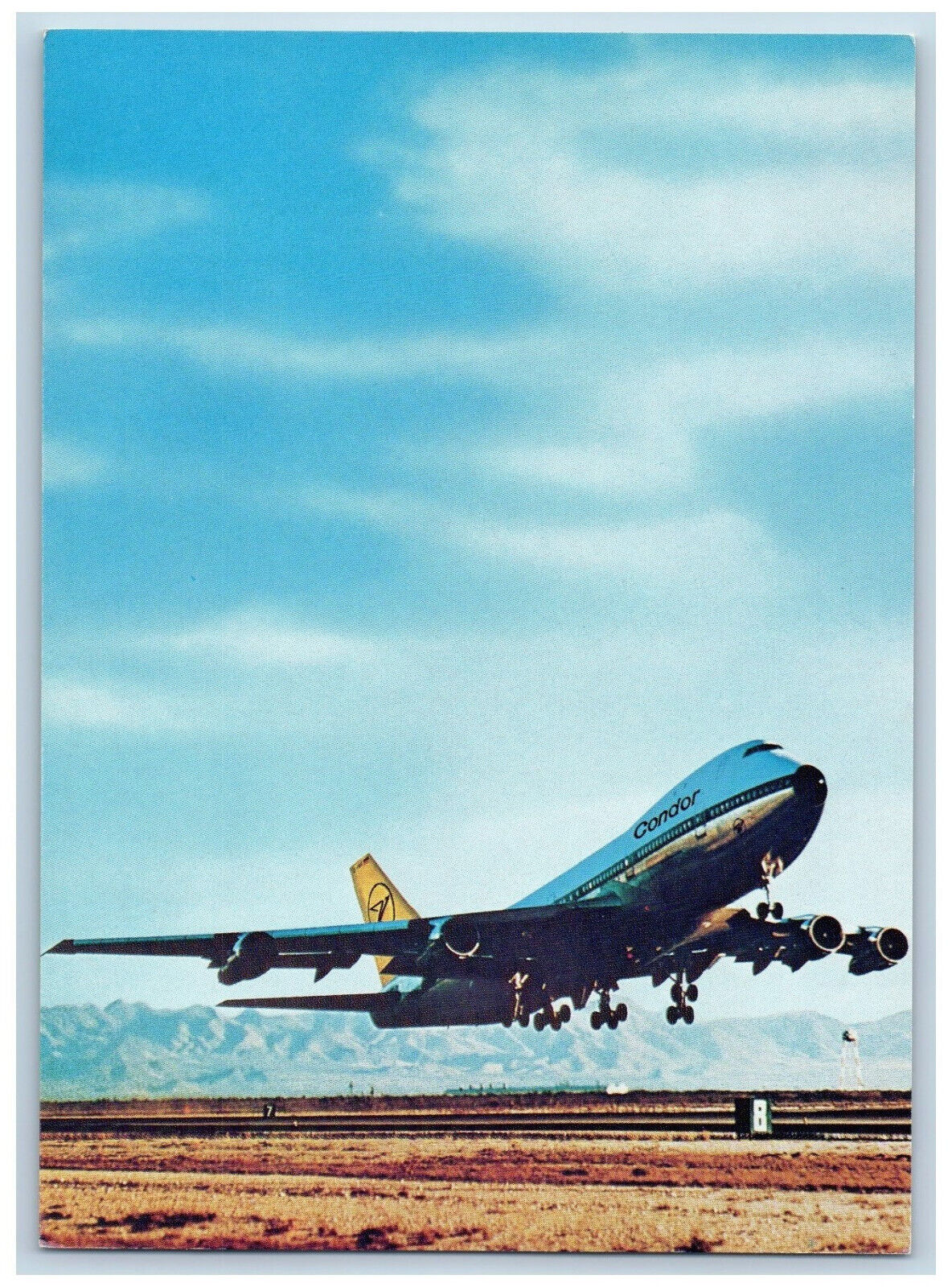 Gütersloh Germany Postcard Condor Jumbo-Jet Boeing 747 c1950's Vintage