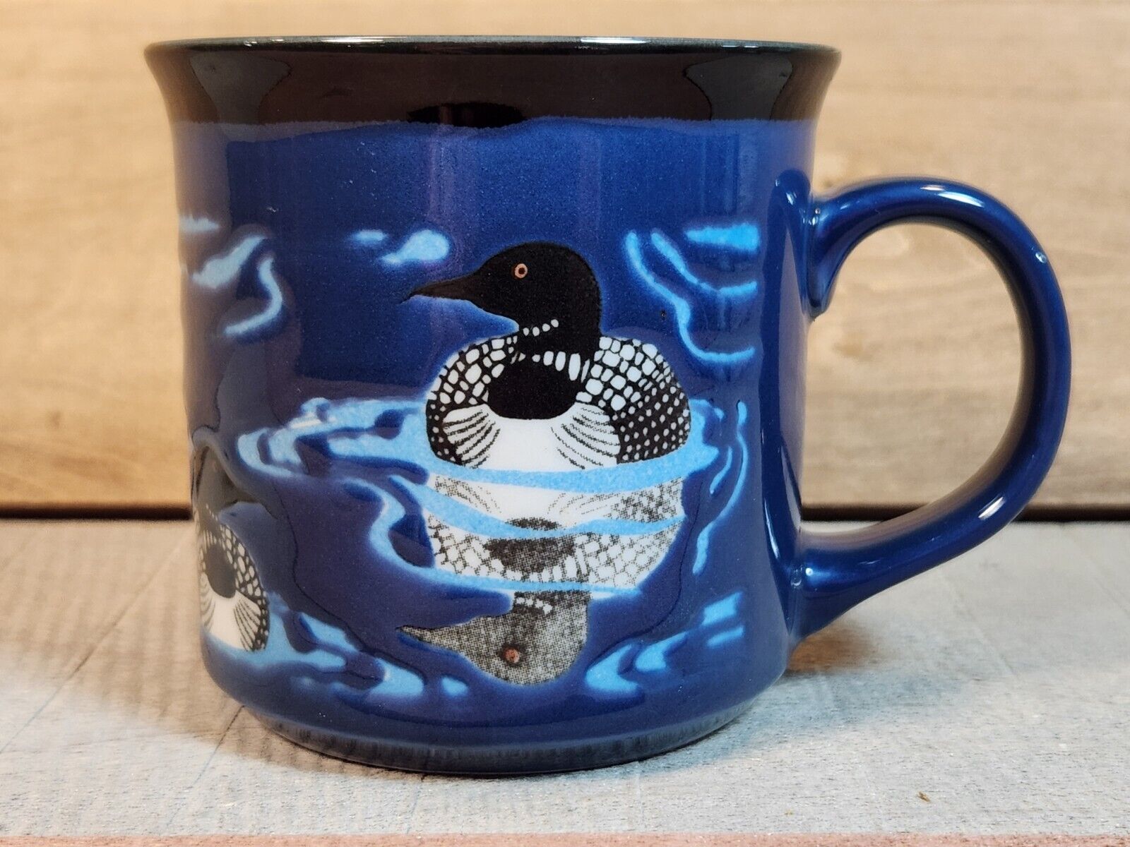 Vintage Otagiri Loons Swimming Coffee Mug Made In Japan