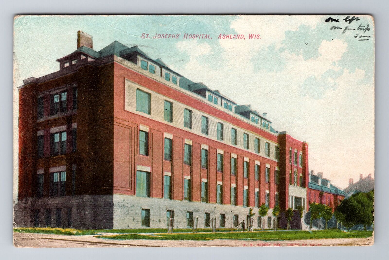 Ashland WI-Wisconsin, St Josephus Hospital, Antique, Vintage c1909 Postcard