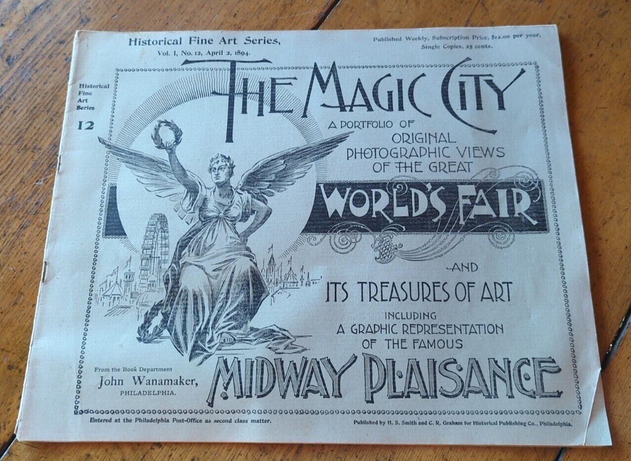 The MAGIC CITY Chicago World\'s Fair Vol 1 No 12 Apr 2 1894 Midway Plaisance Book