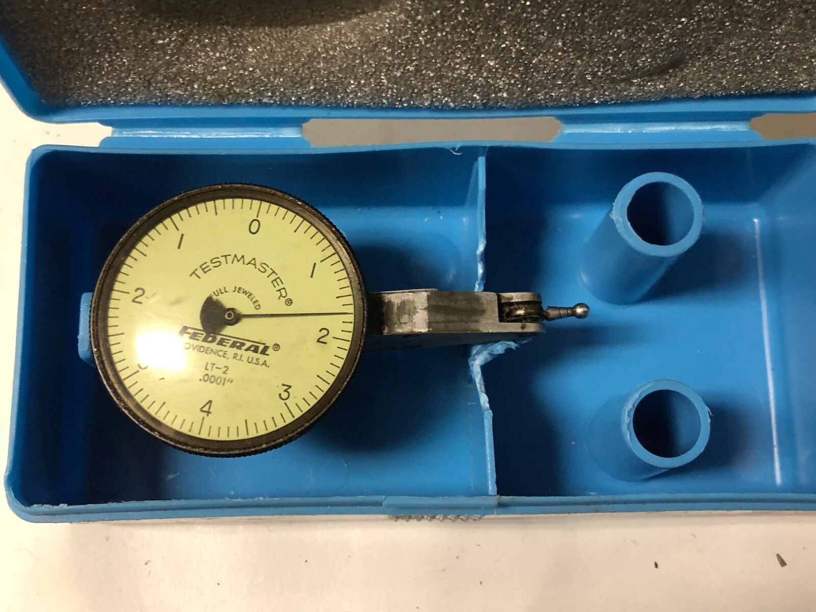 MACHINIST TOOL LATHE Mill .0001 Federal Testmaster Dial Indicator Gage Sha