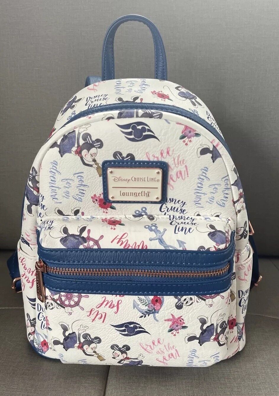 Loungefly Disney Cruise Line Minnie Mouse Sail Away Mini Backpack