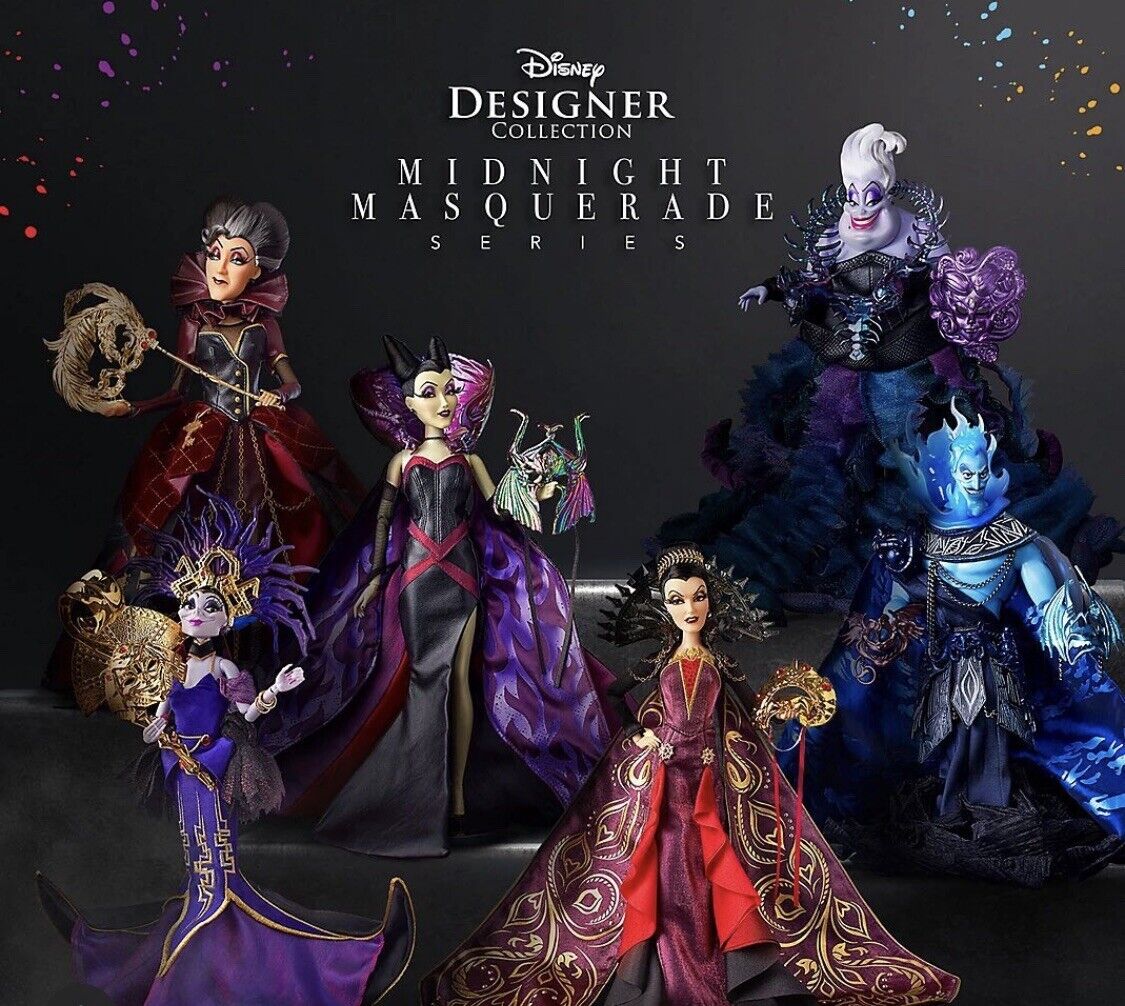 Disney Designer Midnight Masquerade Villians  Limited Edition Doll Set(SHIP NOW)