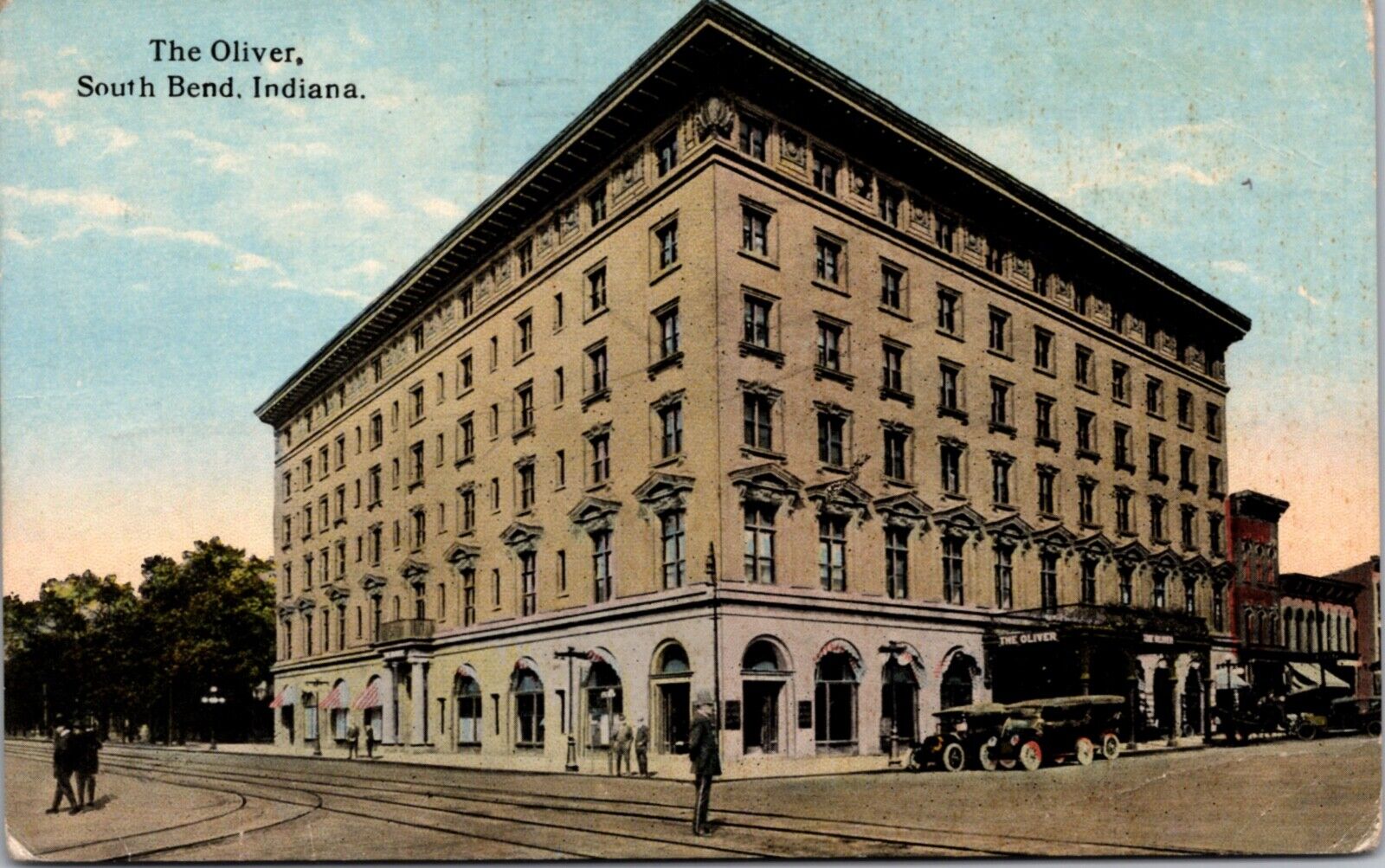 Postcard The Oliver Hotel in South Bend, Indiana
