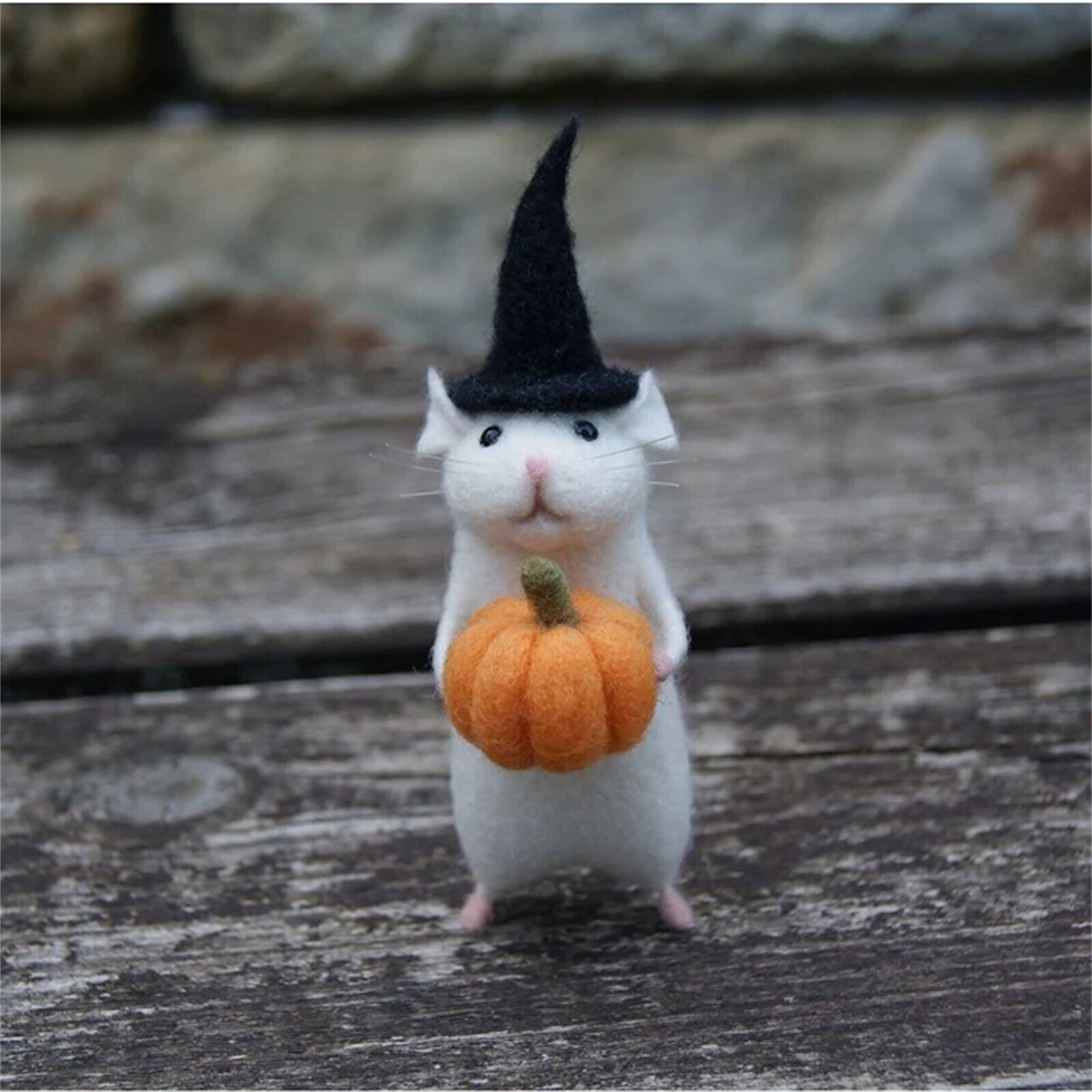 Halloween Mouse With A Needle Felted Mouse Needle Felted Animal Felted Miniature