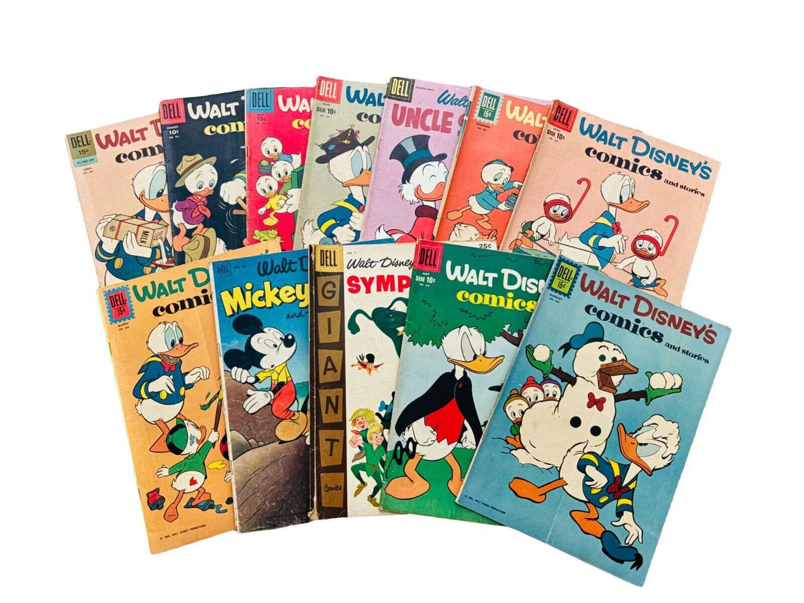 Walt Disney Comic Book Lot Vintage Collectibles/Mickey, Donald, Uncle Scrooge