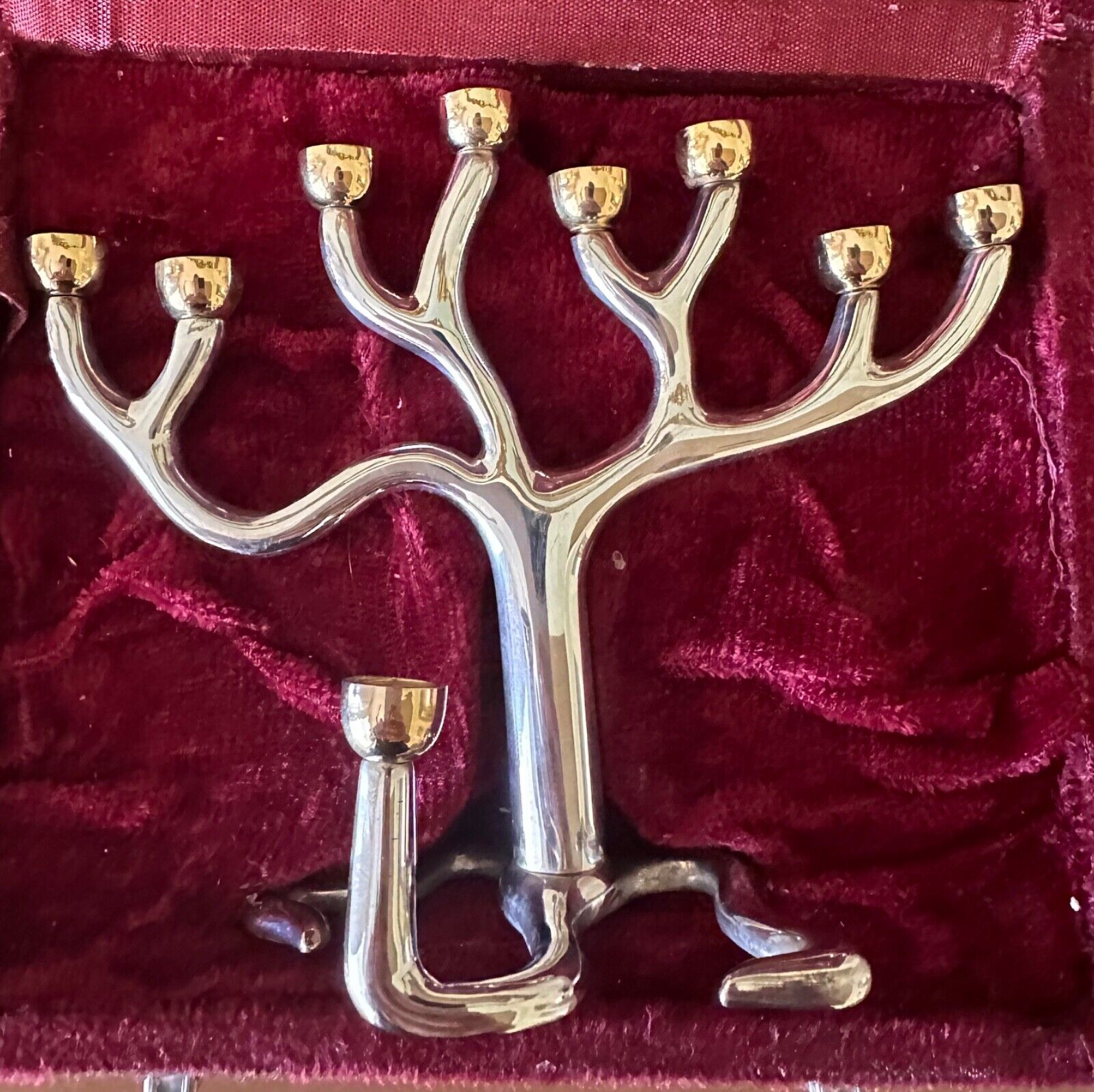 VINTAGE Menorah By Sandra Kravitz TREE OF LIFE  Rosenthal Judaica Collection