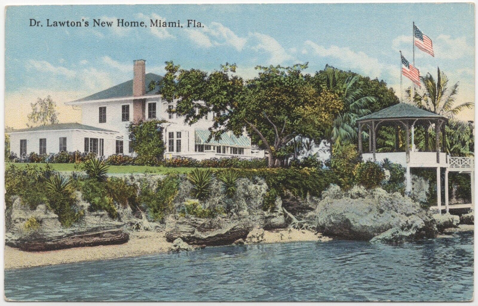 Dr. Lawton's New Home Miami Florida Unposted Postcard