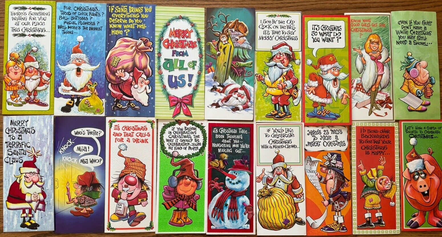 Lot 15 UNUSED Custom/Smile Contemporaries Vintage Adult Holiday Christmas Cards