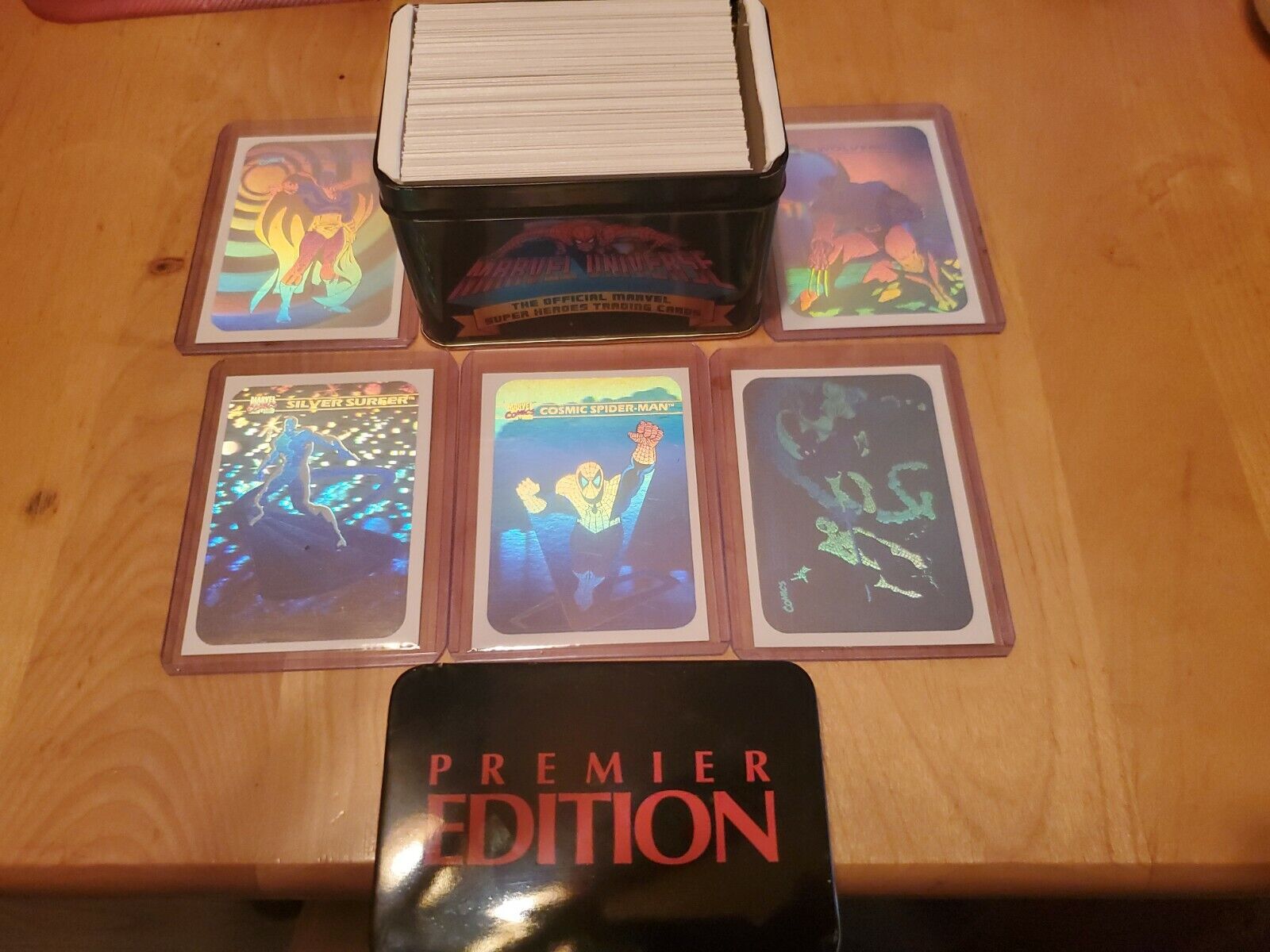 1990 Marvel Universe premier edition tin card set (162) plus hologram set (5) 🔥