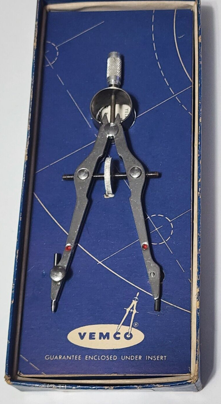 Vemco C-110 Compass Vintage Drafting Tool in Box