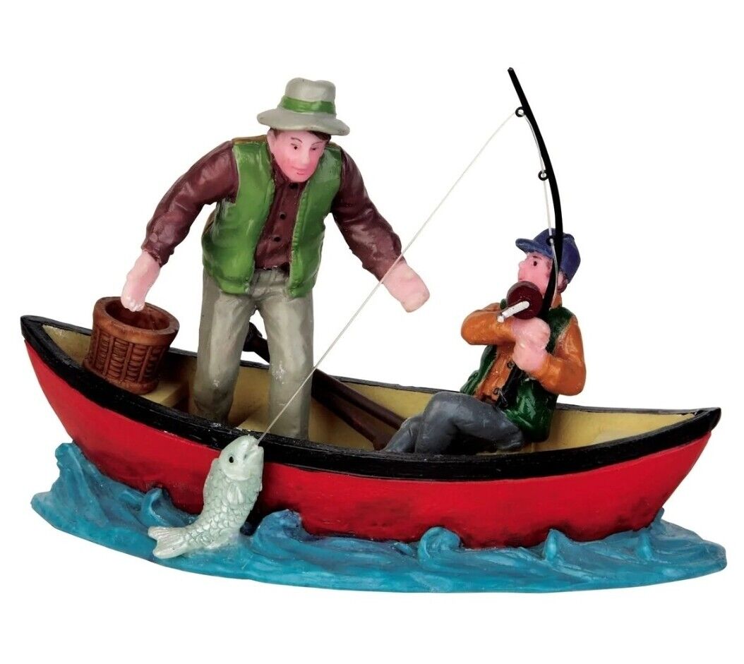 New Lemax 2015 Canoe Catch Plymouth Corners Christmas Village # 52344 Figurine