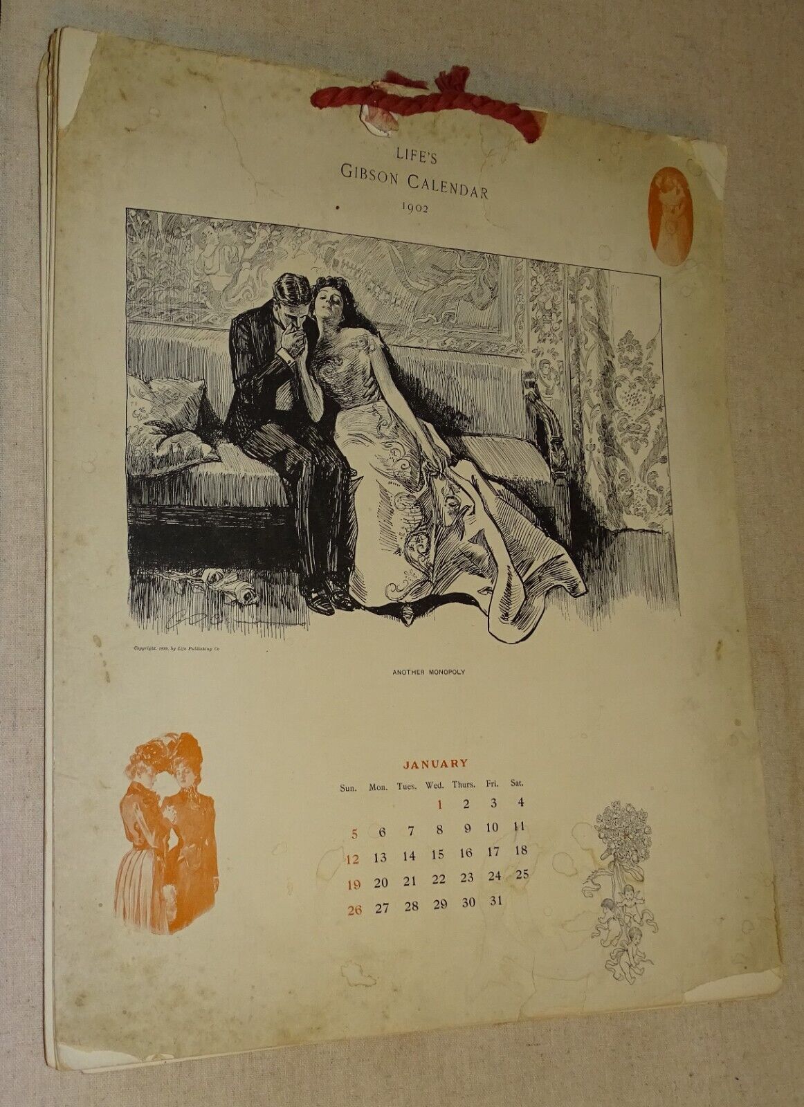 Life's Gibson Calendar 1902 (illustrations by Charles Dana Gibson) NOT COMPLETE