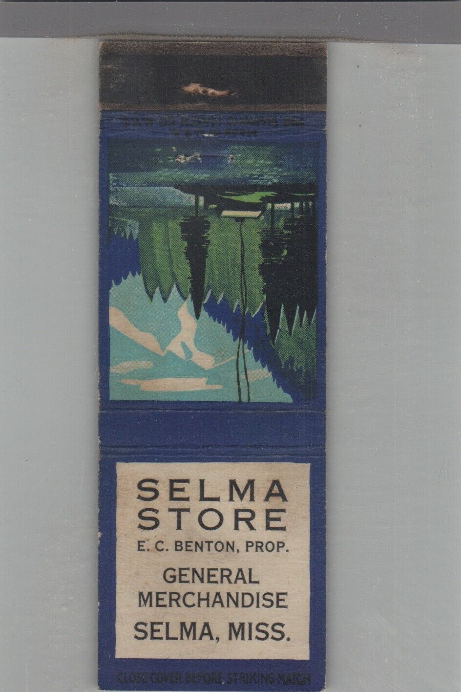 Matchbook Cover Selma Store General Merchandise Selma, MS