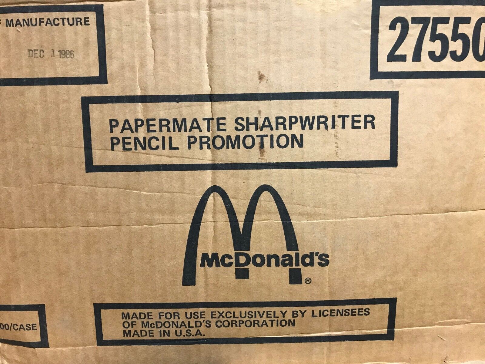 12 Paper Mate SharpWriter McDonald\'s Promotional Mechanical Pencils Vintage 1986
