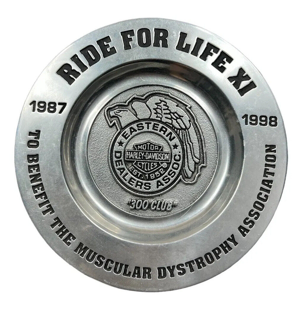 Wilton Harley Davidson Dealer MDA Ride For Life 1998 “300 Club” Metal Plate