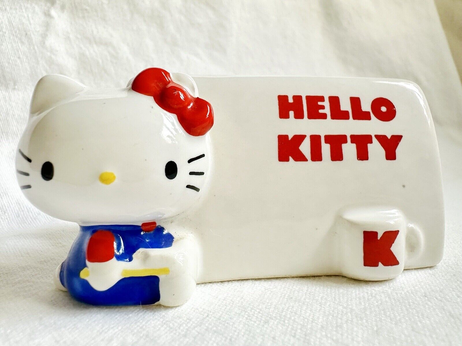 Extremely RARE Vintage Sanrio Hello Kitty Ceramic Toothpaste Squeezer 1976Japan
