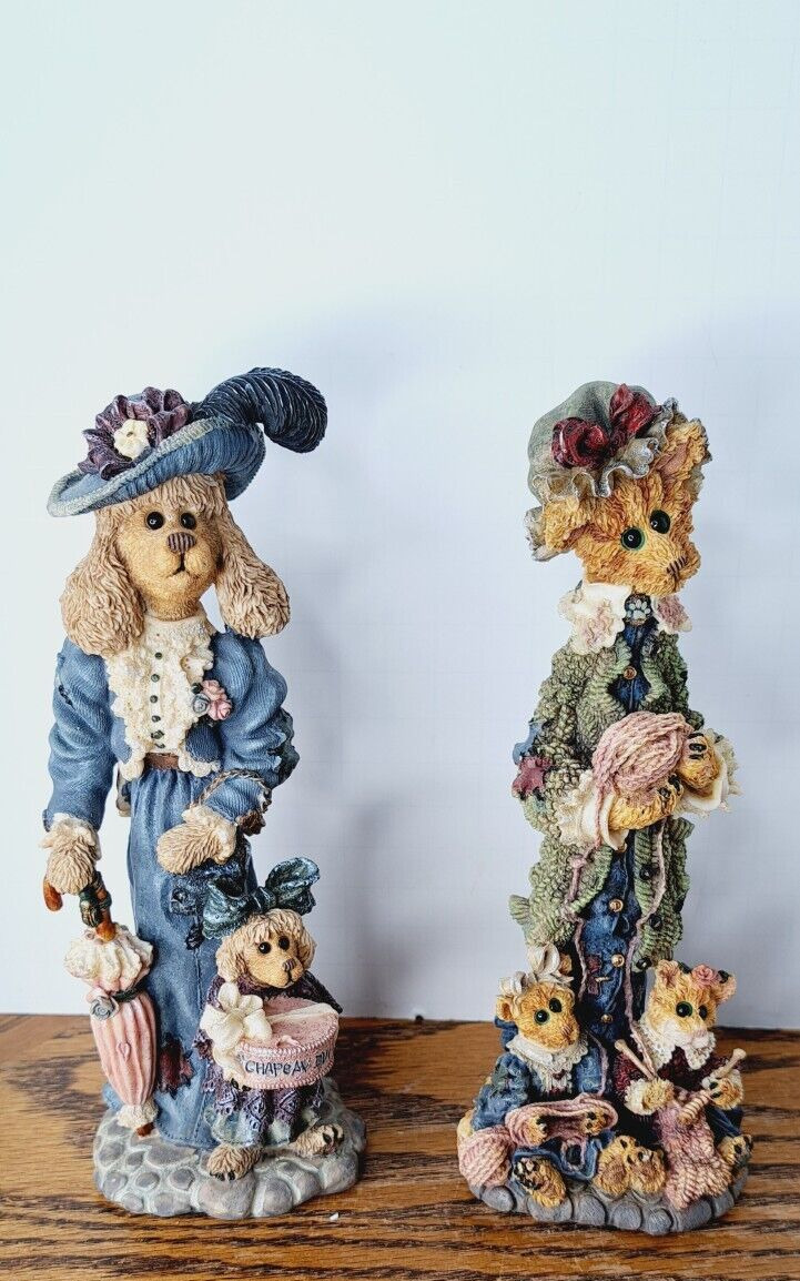 Boyds Bears Bear & Dog 7'' High Resin Figurines