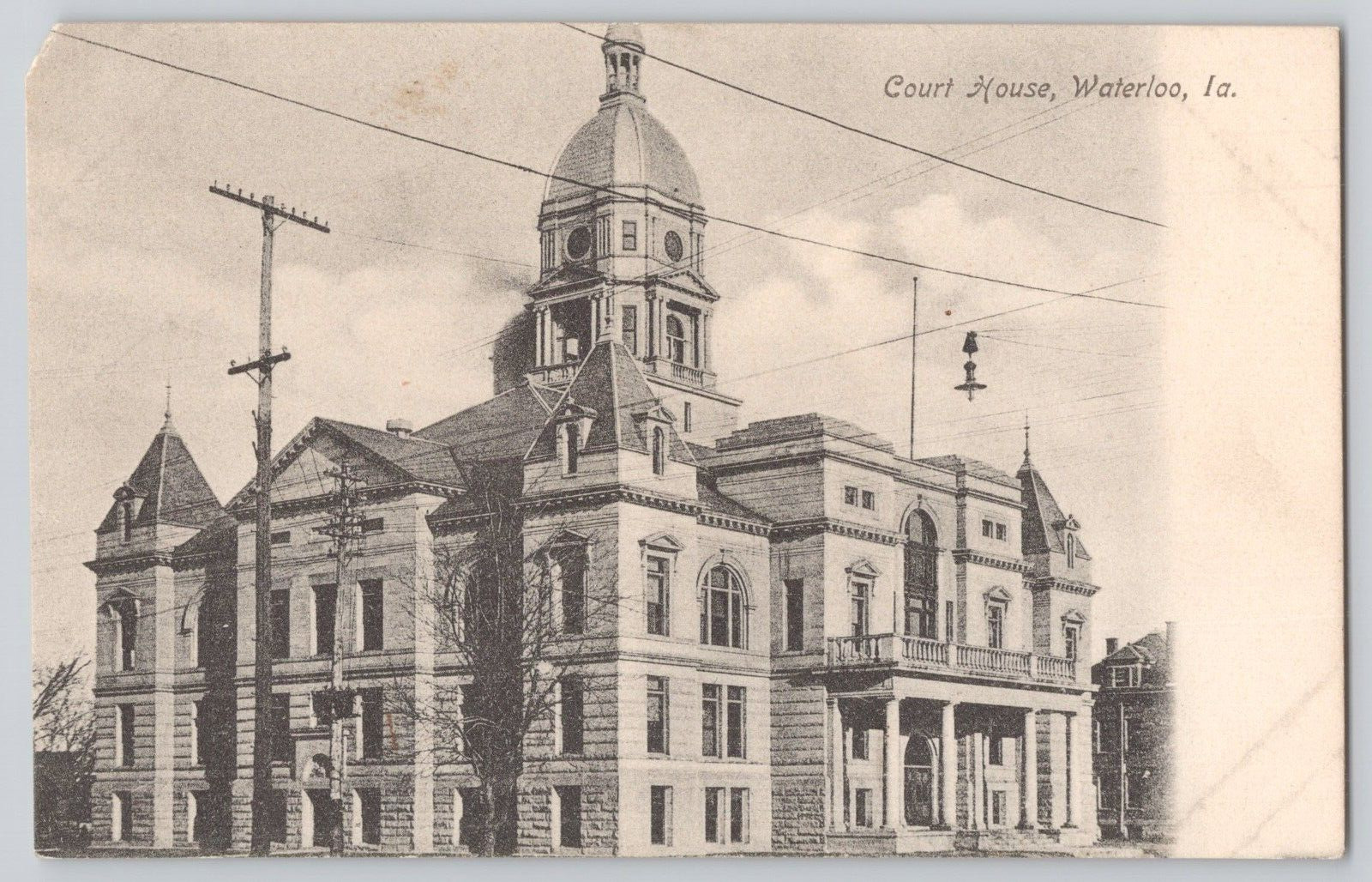 Postcard Court House, Waterloo, Louisiana