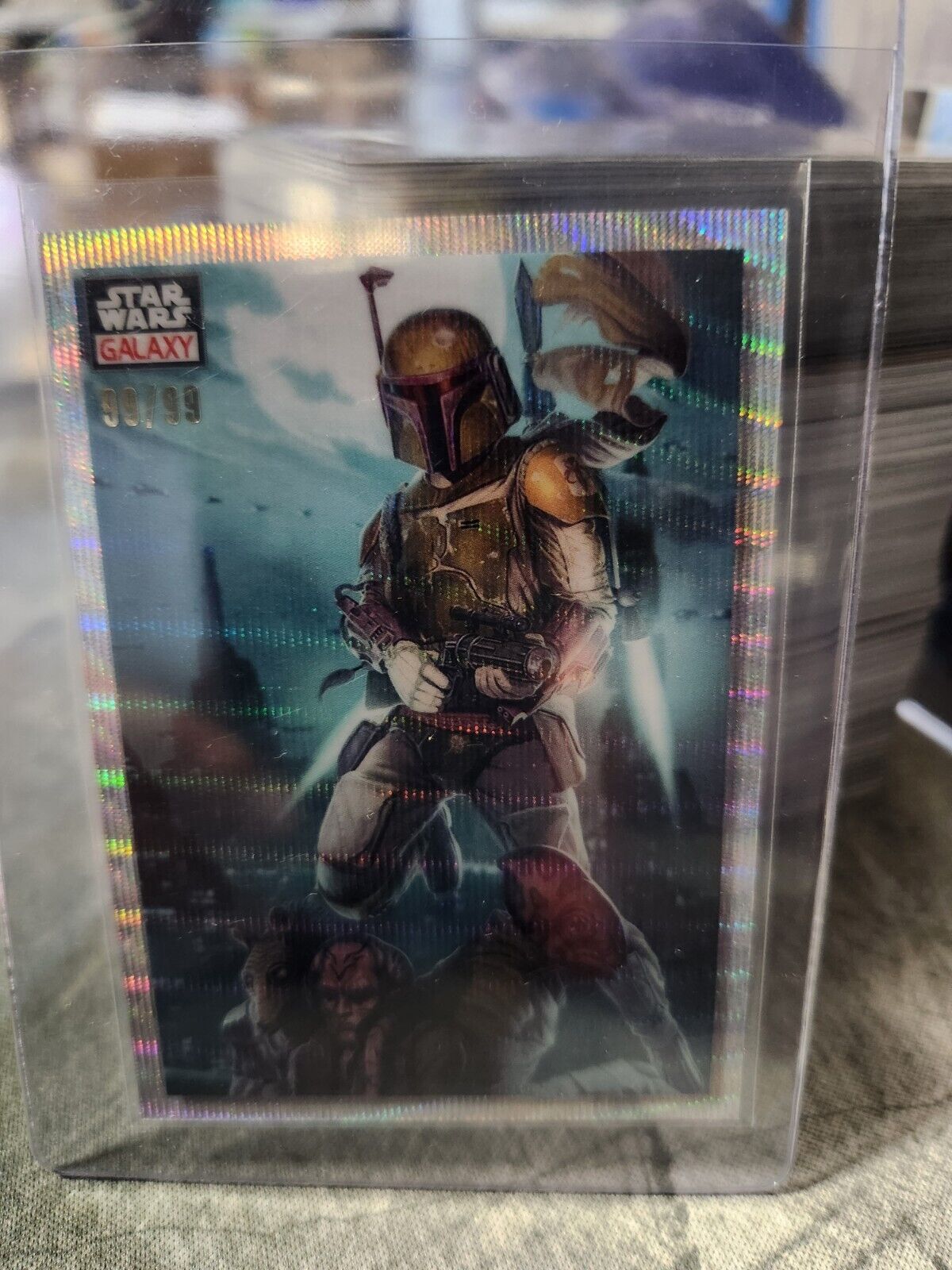 2023 Topps Chrome Star Wars Galaxy Bounty Acquired 72 Wave Refractor 99/99 Fett