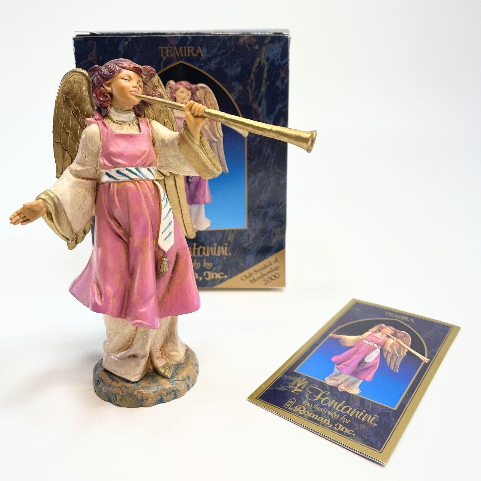 TEMIRA Fontanini Heirloom Nativity Collection Angel Figurine Collector Club 2000