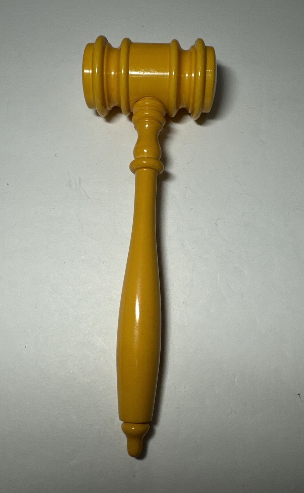 Vintage Bakelite Gavel Butterscotch Yellow Beautiful Condition 6” Long