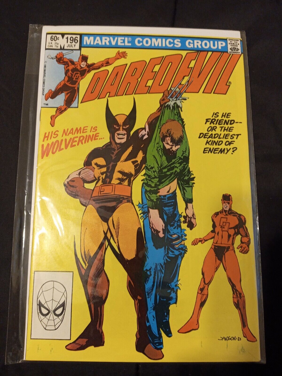 Daredevil #196 Newsstand (1983) Key 1st Meeting DD & Wolverine High Grade