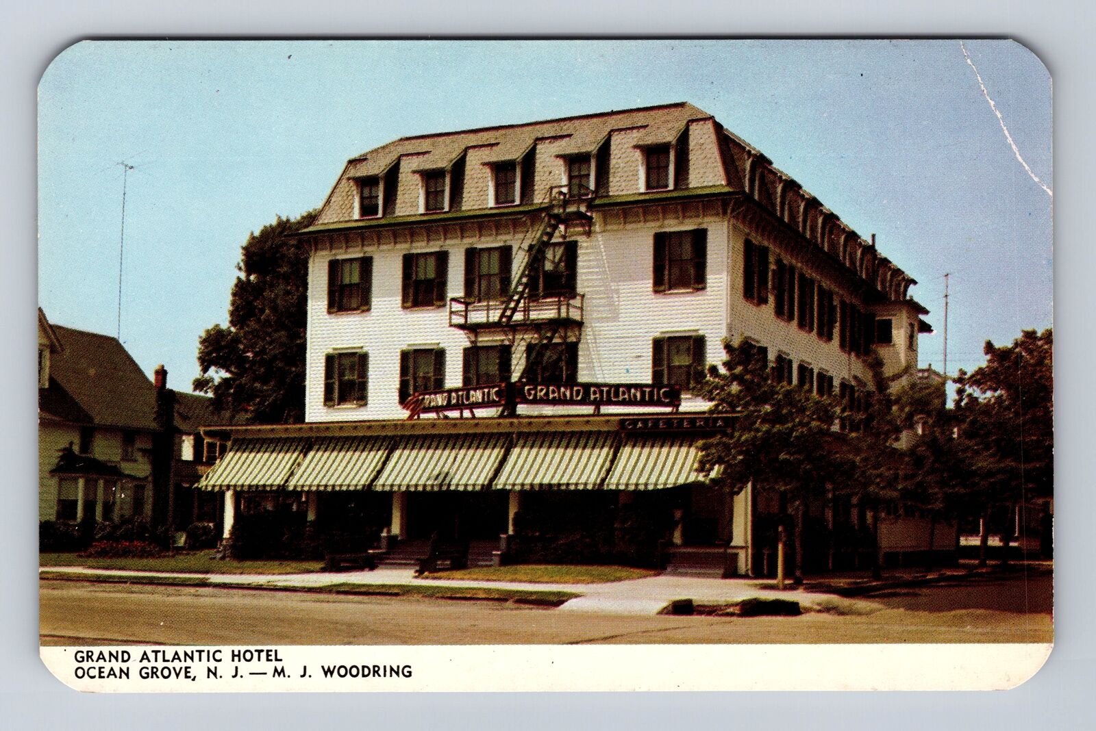 Ocean Grove NJ- New Jersey, Grand Atlantic Hotel, Advertisement Vintage Postcard