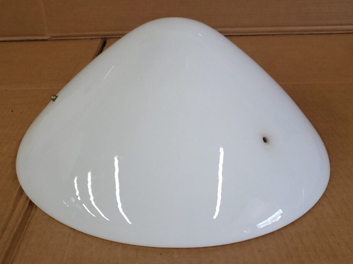Large Art Deco Milk Glass  GLobe Lamp Shade Chandalier Hanging Pendant Conical H