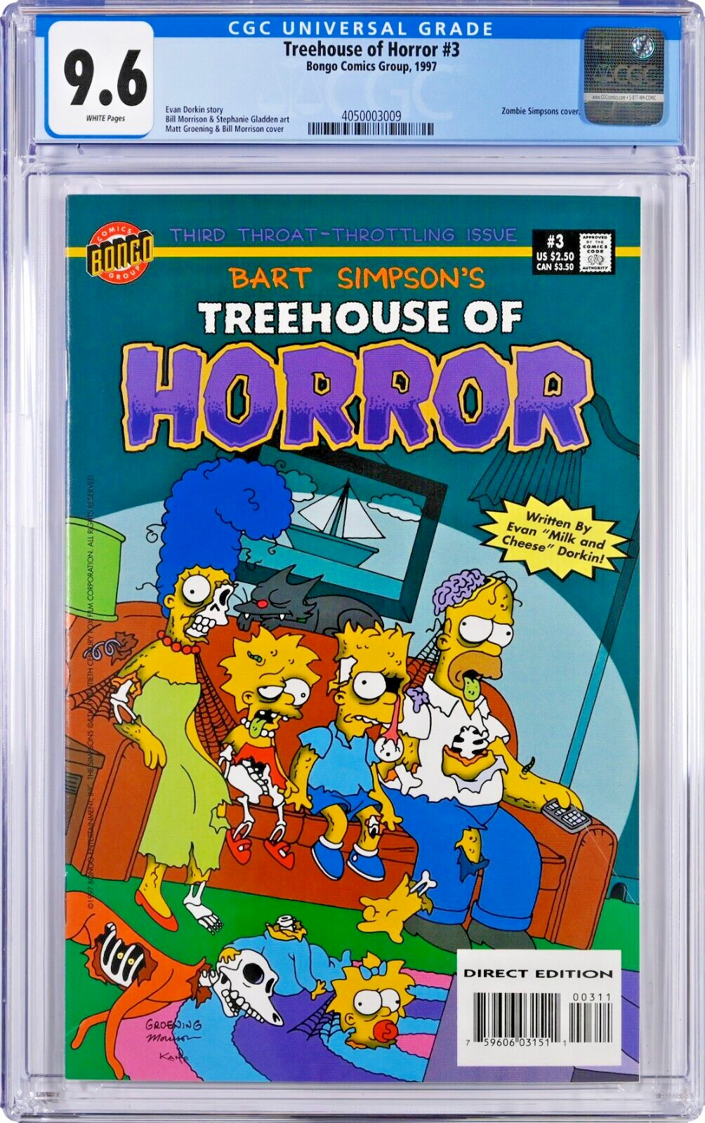 Treehouse of Horror #3 CGC 9.6 (1997, Bongo Comics) Matt Groening, Bill Morrison