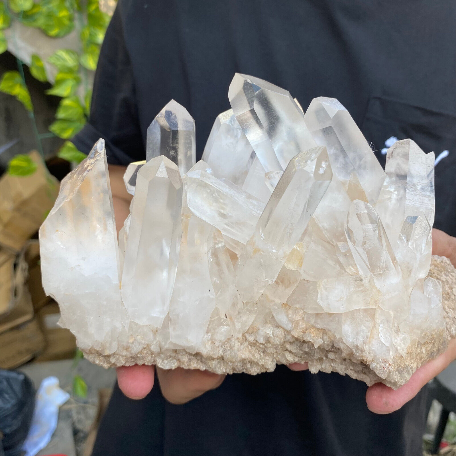 4.7lb Natural Clear White Quartz Crystal Cluster Rough Healing Specimen
