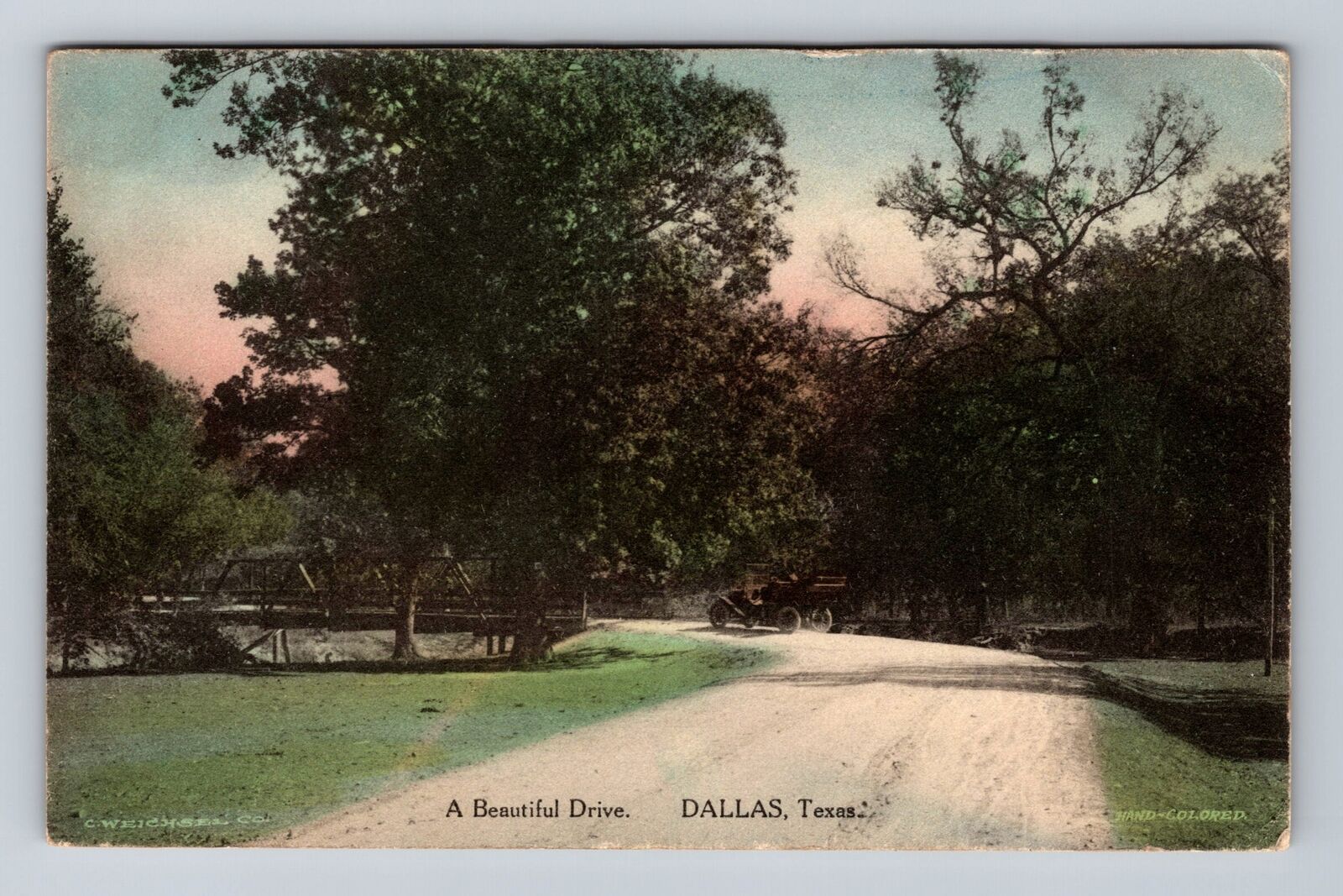 Dallas TX-Texas, Drive, Antique, Vintage c1910 Postcard