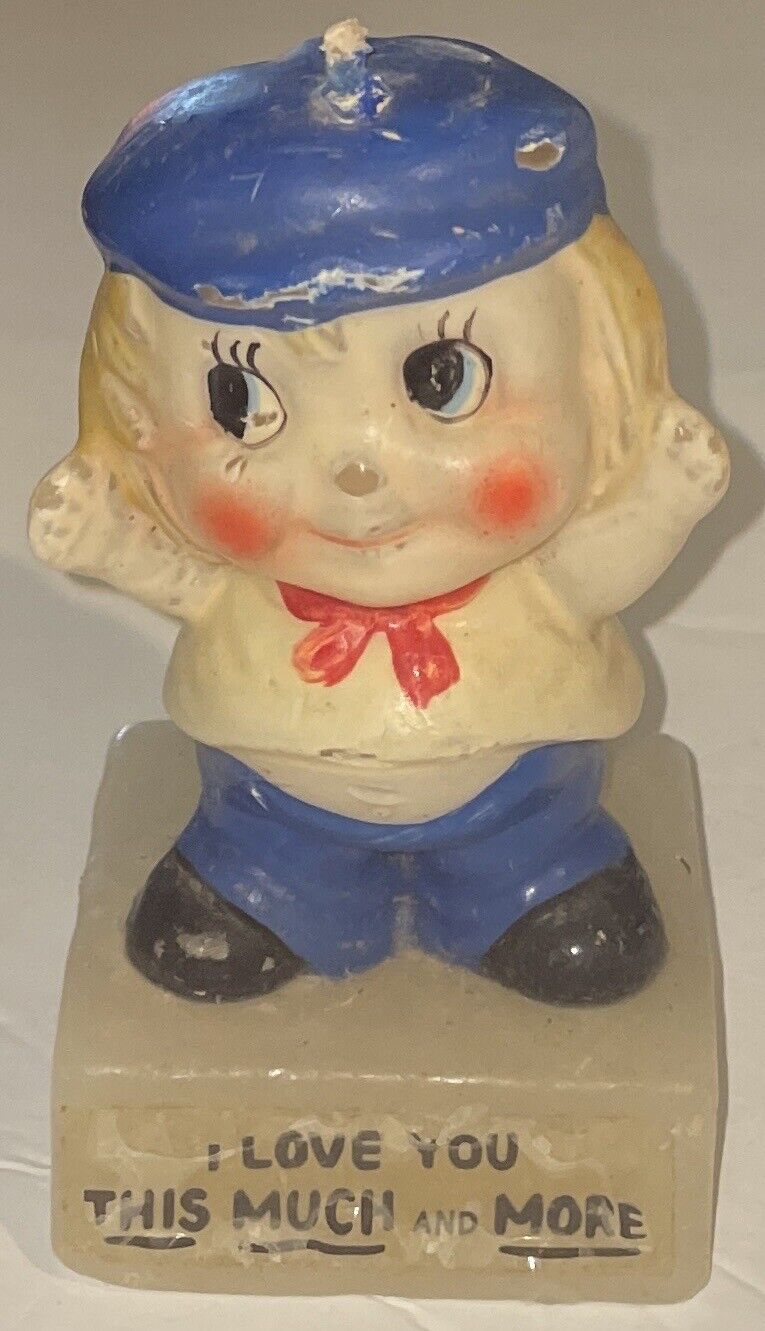 Vintage Little Boy “I Love You This Much & More Candle-Gram