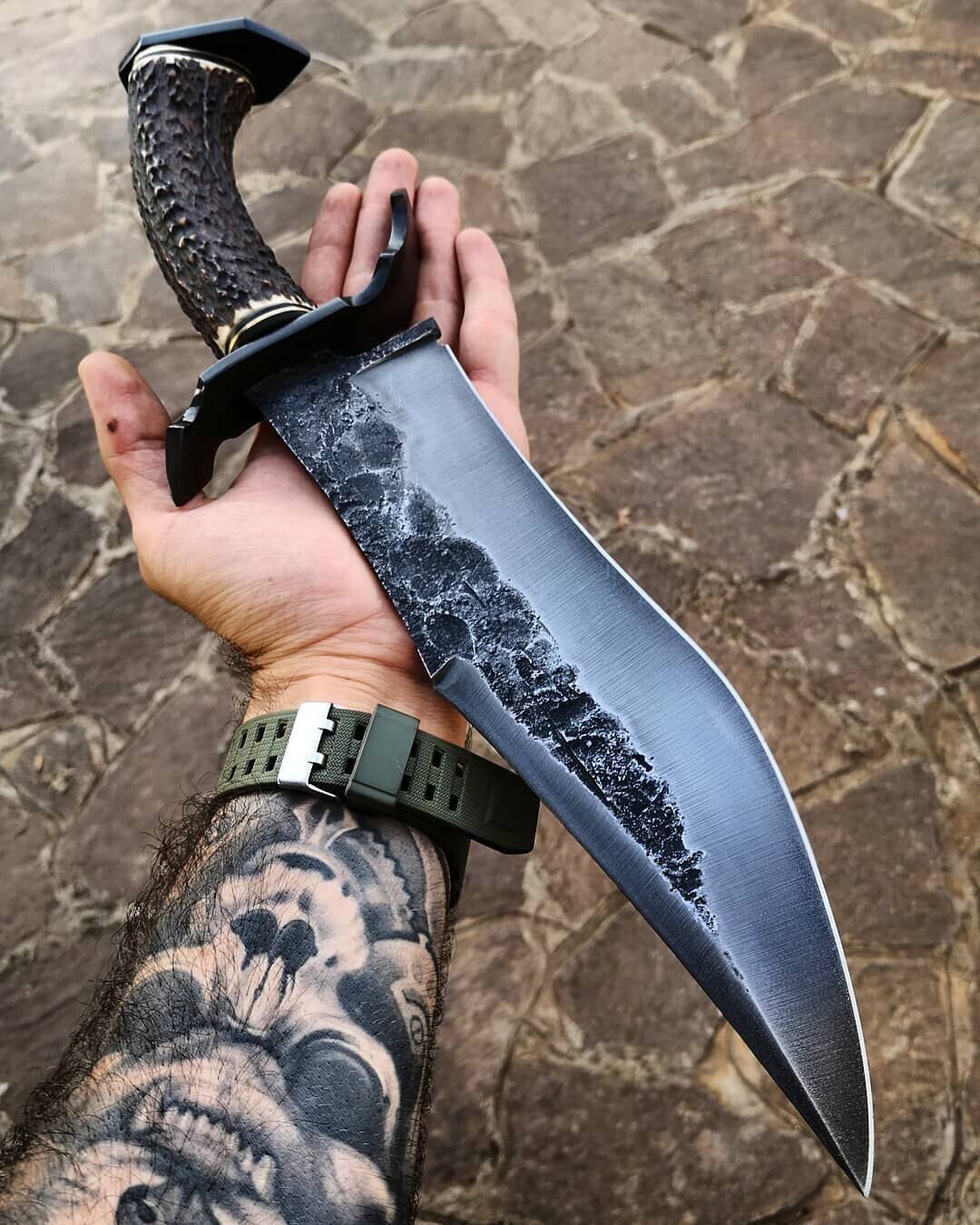 Hand Forged J2 Steel Hunting Bowie knife
